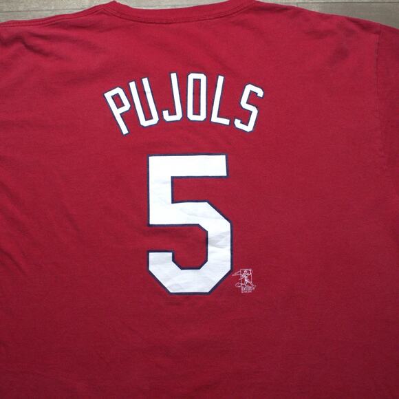 Vintage St Louis Cardinals Albert Pujols T Shirt Mens 2XL Red MLB Jersey - Picture 5 of 5